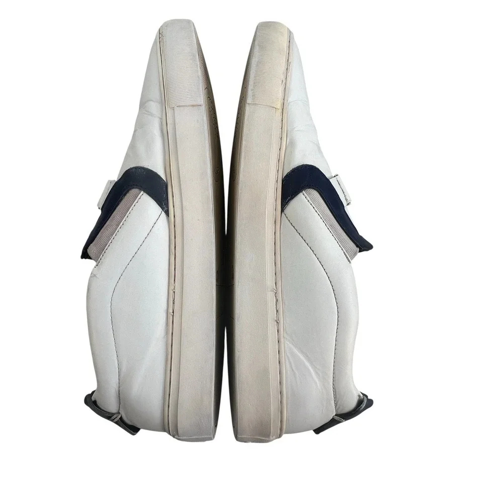 vtg Versace Collection nautical old money Leather Low Top Sneakers 44/US11 - Picture 5 of 11